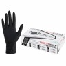 Перчатки нитриловые сверхпрочные с текстурой SFM MEGA TEX BLACK, Германия, 25 пар (50 шт.), размер S (малый)