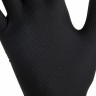 Перчатки нитриловые сверхпрочные с текстурой SFM MEGA TEX BLACK, Германия, 25 пар (50 шт.), размер S (малый)