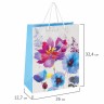 Пакет подарочный (1 штука) 26x13x32 см, ЗОЛОТАЯ СКАЗКА "Весенний букет", ламинированный, 606585