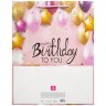 Пакет подарочный (1 штука) 26x13x32 см, ЗОЛОТАЯ СКАЗКА "Happy Birthday", фольга, розовый, 608238