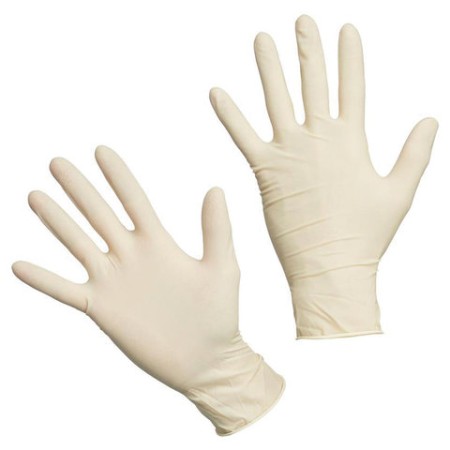 Перчатки латексные смотровые, 50 пар (100 шт.), размер L (большой), DERMAGRIP Classic, D1503-10