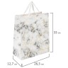 Пакет подарочный (1 штука) 26x13x33 см, ЗОЛОТАЯ СКАЗКА "Golden Marble", тиснение фольгой, 608251