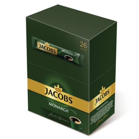 Кофе растворимый порционный JACOBS "Monarch", пакетик 1,8 г, сублимированный, 8050269