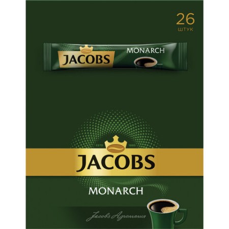Кофе растворимый порционный JACOBS "Monarch", пакетик 1,8 г, сублимированный, 8050269