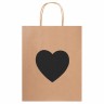Пакет подарочный КОМПЛЕКТ 7 шт., 26x13x32 см, скретч-слой + стилус, "Heart on Kraft", ЗОЛОТАЯ СКАЗКА, 591971