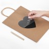 Пакет подарочный КОМПЛЕКТ 7 шт., 26x13x32 см, скретч-слой + стилус, "Heart on Kraft", ЗОЛОТАЯ СКАЗКА, 591971