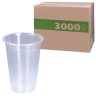 Стакан одноразовый БЮДЖЕТ 200 мл, КОМПЛЕКТ 3000 шт. (30 упаковок по 100 шт.), прозрачные, ПП